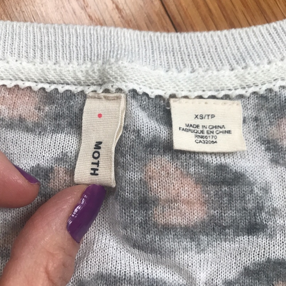 Anthropologie Sweater with Leopard Spots - Picture 5 of 5